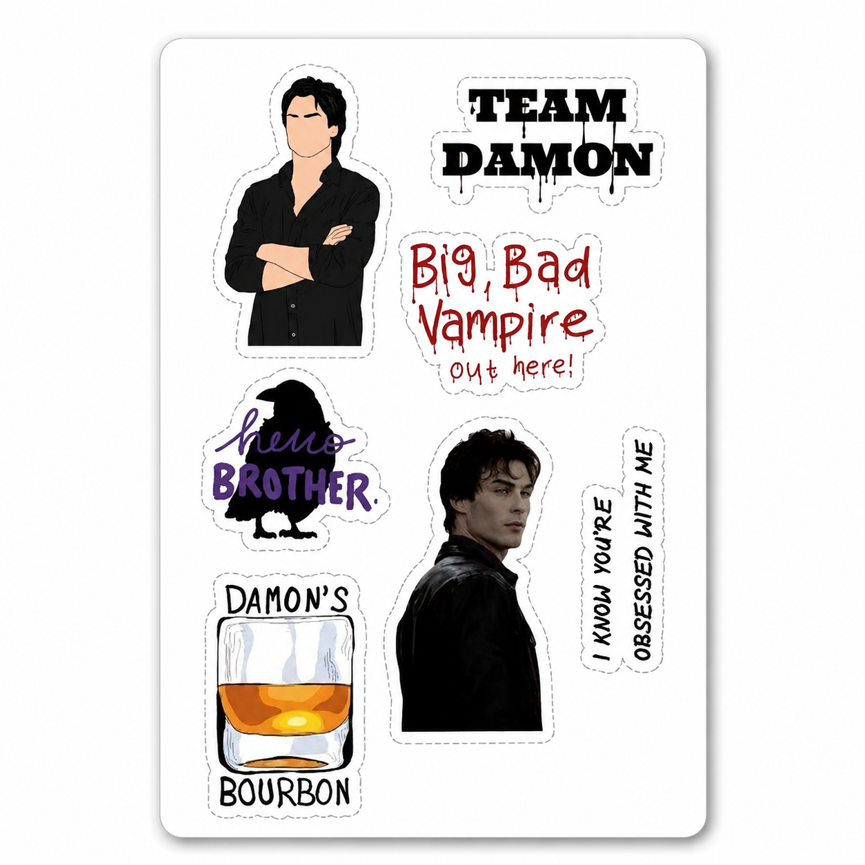 Cartelas de Stickers — Damon Salvatore