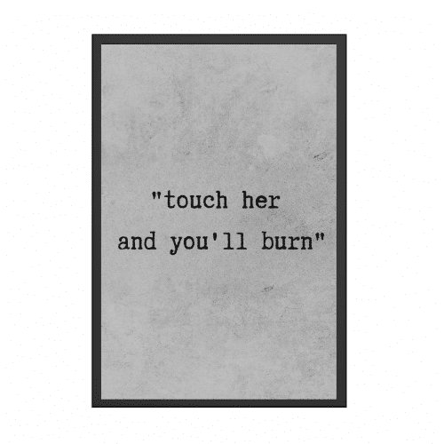 Quadro com Moldura - Touch Her... - Choose Love