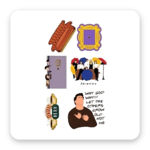Cartelas de Stickers — Friends