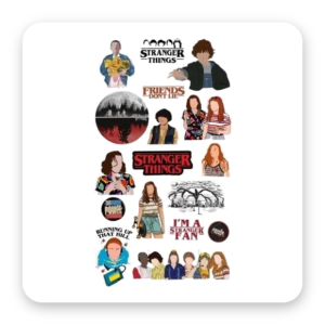 Cartelas de Stickers — Stranger Things