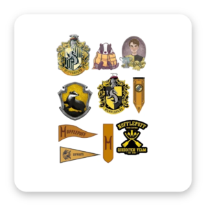 Cartelas de Stickers — Hufflepuff